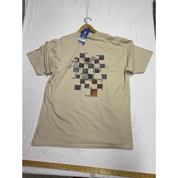 Vintage 2002 Salt Lake City Olympics Winter Games Men's T-Shirt Size XL -beige - Picture 4 of 9